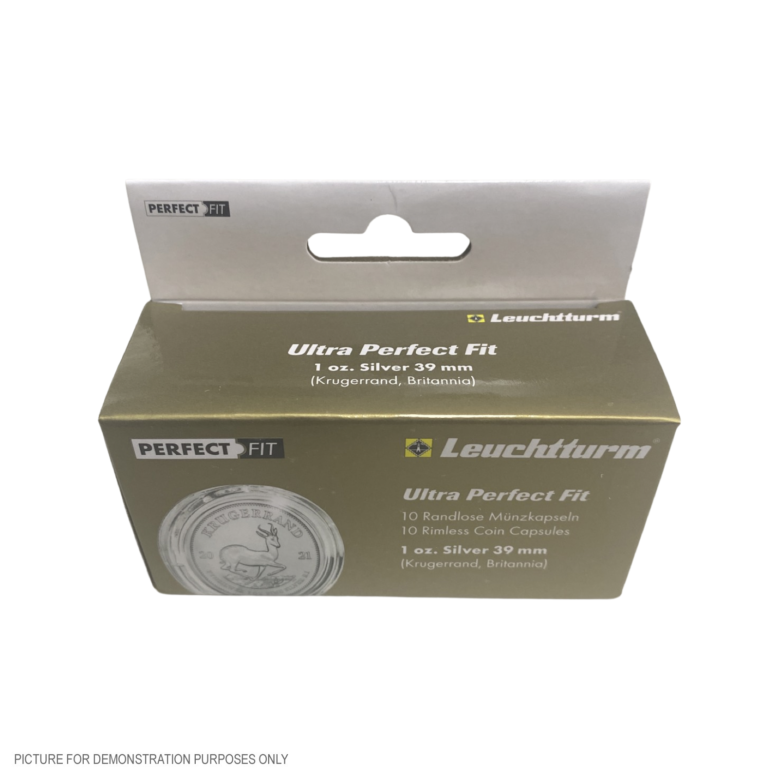 Lighthouse ULTRA PERFECT FIT 39mm Coin Capsules - Suit 1oz Silver Krügerrand, Britannia
